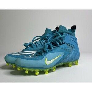 Nike Alpha Huarache 8 Elite Mens Size 7.5 Lacrosse Cleats Turquoise CW4440-400